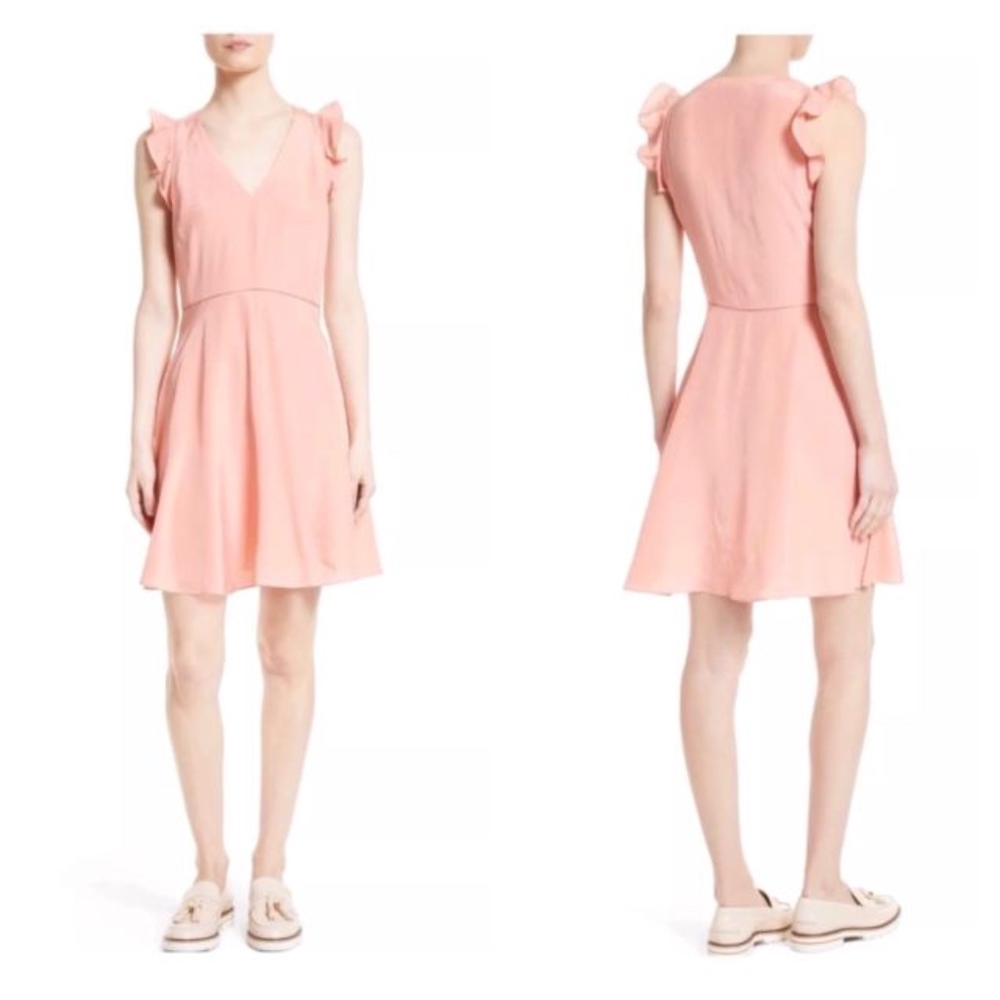 REBECCA TAYLOR WOMENS FLUTTER A-LINE DRESS